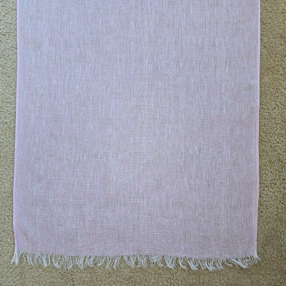 Puro Lino Pink Linen Scarf Italy - Picture 2 of 8